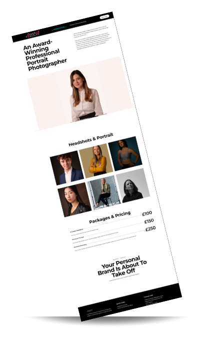 Recent Photography Website Example